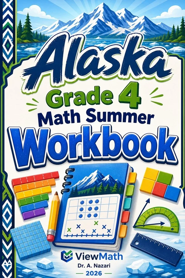Alaska AK STAR Grade 4 Math Summer Review Workbook