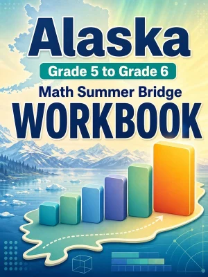 Alaska AK STAR Grade 5 Math Summer Bridge Workbook