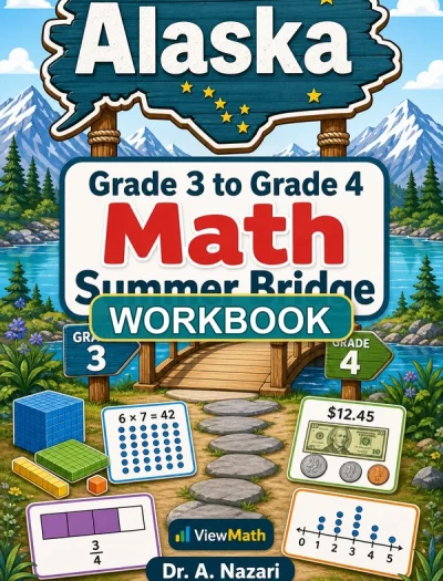 Alaska AK STAR Grade 3 Math Summer Bridge Workbook