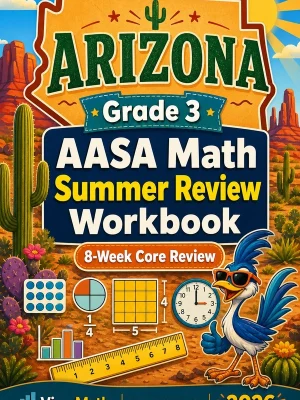 Arizona AASA Grade 3 Math Summer Review Workbook