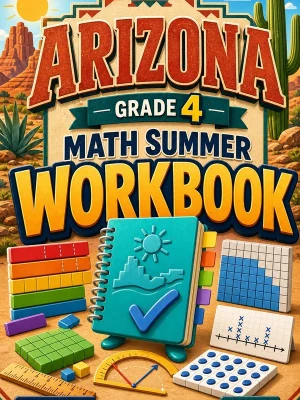 Arizona AASA Grade 4 Math Summer Review Workbook