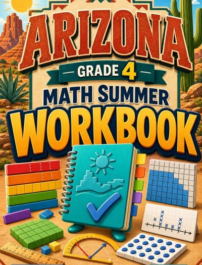 Arizona AASA Grade 4 Math Summer Review Workbook