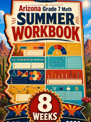 Arizona AASA Grade 7 Math Summer Review Workbook