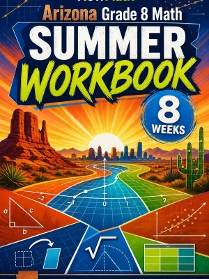 Arizona AASA Grade 8 Math Summer Review Workbook