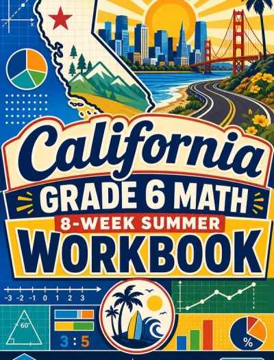 California CAASPP Grade 6 Math Summer Review Workbook