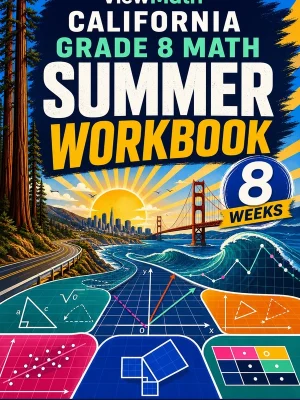 California CAASPP Grade 8 Math Summer Review Workbook