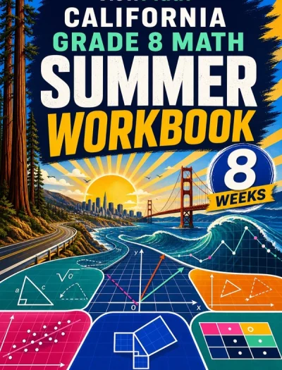 California CAASPP Grade 8 Math Summer Review Workbook