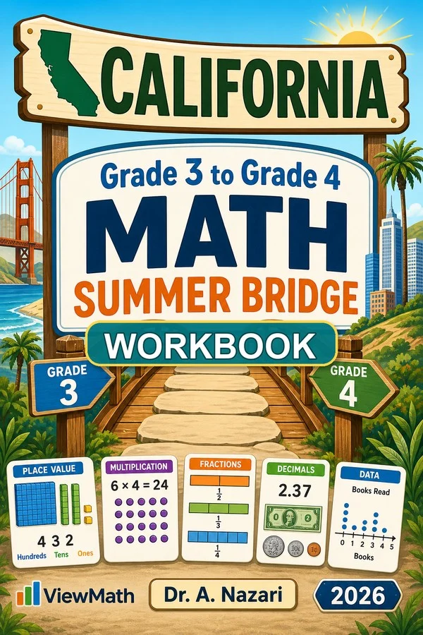 California CAASPP Grade 3 Math Summer Bridge Workbook