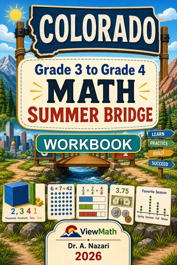 Colorado CMAS Grade 3 Math Summer Bridge Workbook