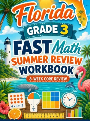 Florida FAST Grade 3 Math Summer Review Workbook