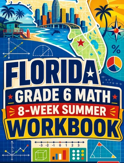 Florida FAST Grade 6 Math Summer Review Workbook