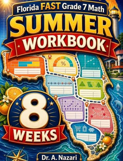 Florida FAST Grade 7 Math Summer Review Workbook