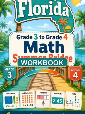 Florida FAST Grade 3 Math Summer Bridge Workbook