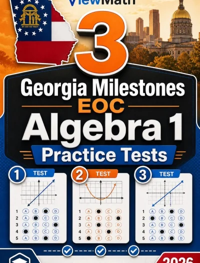 3 Georgia Milestones EOC Algebra 1 Math Practice Tests