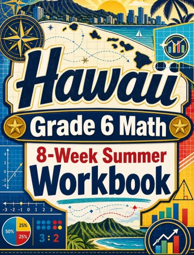 Hawaii SBA Grade 6 Math Summer Review Workbook