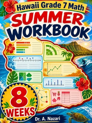 Hawaii SBA Grade 7 Math Summer Review Workbook