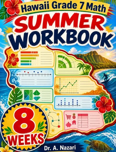 Hawaii SBA Grade 7 Math Summer Review Workbook