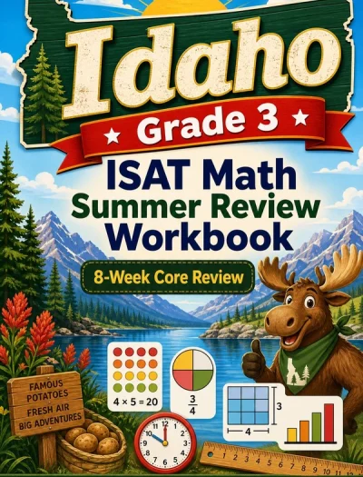 Idaho ISAT Grade 3 Math Summer Review Workbook