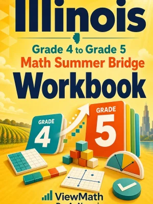 Illinois IAR Grade 4 Math Summer Bridge Workbook