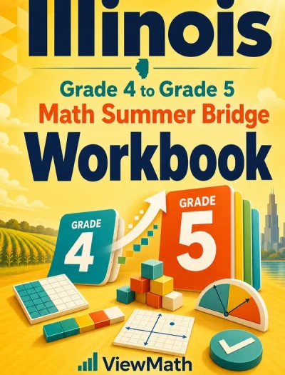 Illinois IAR Grade 4 Math Summer Bridge Workbook