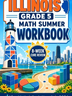 Illinois IAR Grade 5 Math Summer Review Workbook