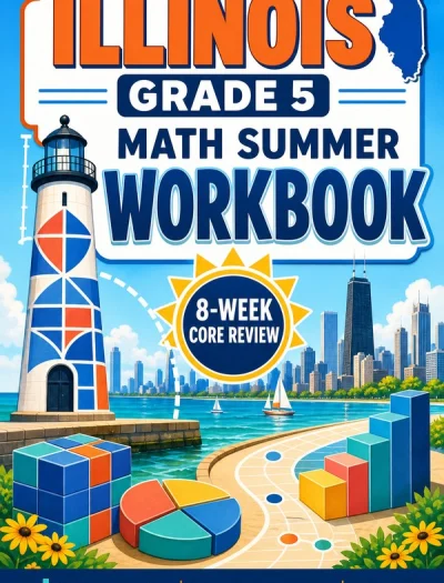 Illinois IAR Grade 5 Math Summer Review Workbook