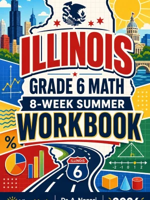 Illinois IAR Grade 6 Math Summer Review Workbook
