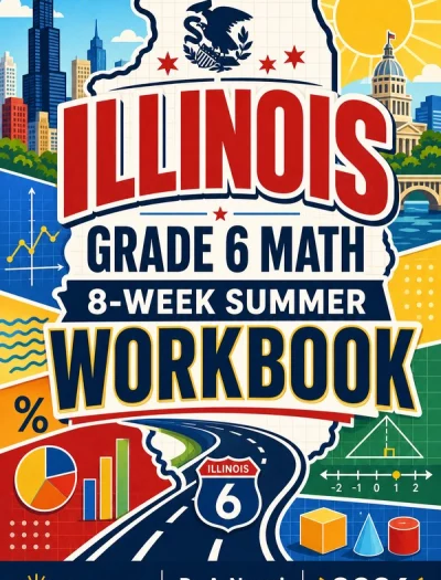 Illinois IAR Grade 6 Math Summer Review Workbook