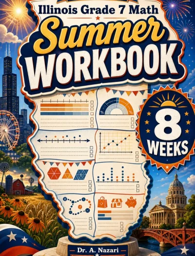 Illinois IAR Grade 7 Math Summer Review Workbook