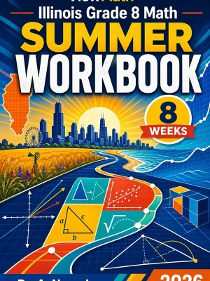 Illinois IAR Grade 8 Math Summer Review Workbook