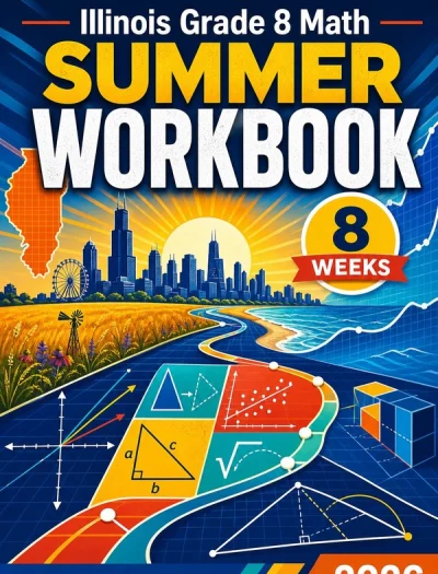 Illinois IAR Grade 8 Math Summer Review Workbook