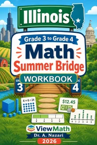 Illinois IAR Grade 3 Math Summer Bridge Workbook