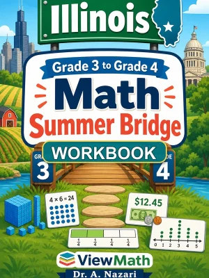 Illinois IAR Grade 3 Math Summer Bridge Workbook