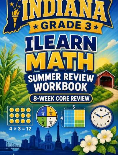 Indiana ILEARN Grade 3 Math Summer Review Workbook
