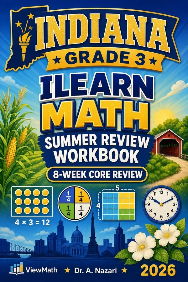 Indiana ILEARN Grade 3 Math Summer Review Workbook