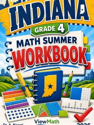 Indiana ILEARN Grade 4 Math Summer Review Workbook