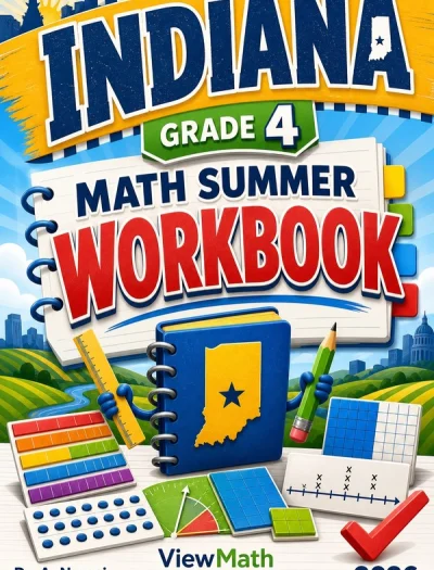 Indiana ILEARN Grade 4 Math Summer Review Workbook