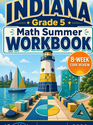 Indiana ILEARN Grade 5 Math Summer Review Workbook