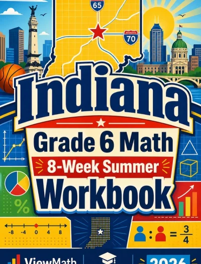 Indiana ILEARN Grade 6 Math Summer Review Workbook
