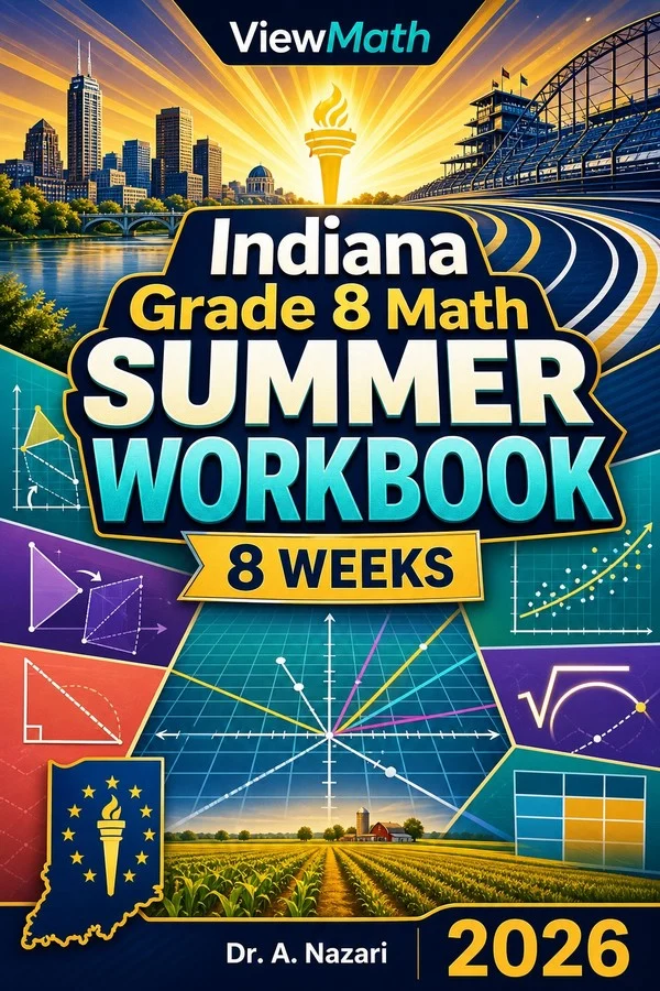 Indiana ILEARN Grade 8 Math Summer Review Workbook