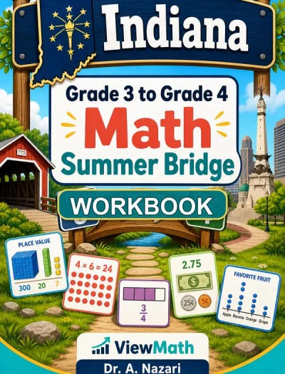 Indiana ILEARN Grade 3 Math Summer Bridge Workbook