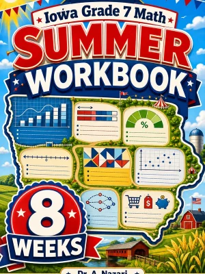 Iowa ISASP Grade 7 Math Summer Review Workbook
