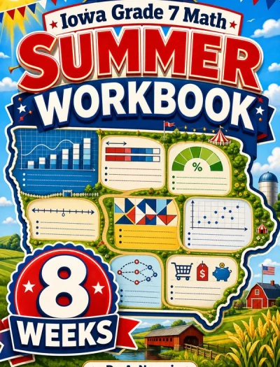 Iowa ISASP Grade 7 Math Summer Review Workbook
