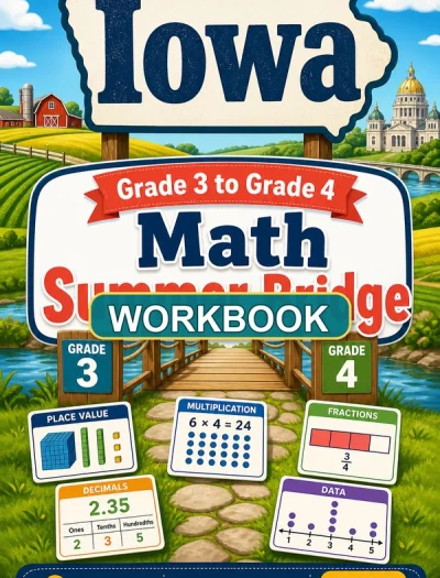 Iowa ISASP Grade 3 Math Summer Bridge Workbook