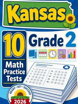 10 Full-Length Kansas Grade 2 Math Practice Tests