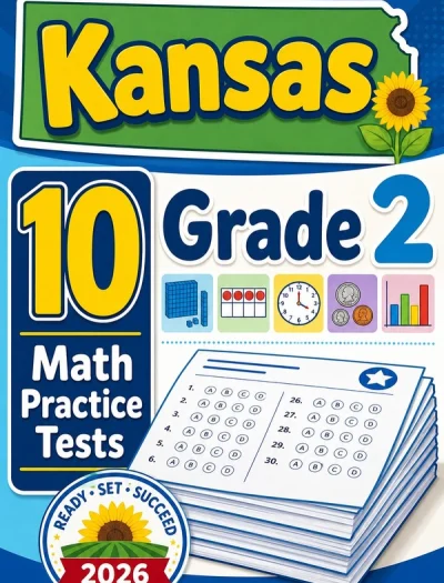 10 Full-Length Kansas Grade 2 Math Practice Tests