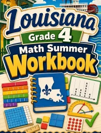 Louisiana LEAP 2025 Grade 4 Math Summer Review Workbook