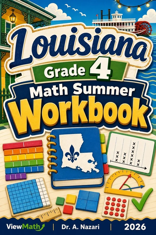 Louisiana LEAP 2025 Grade 4 Math Summer Review Workbook