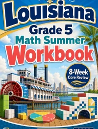 Louisiana LEAP 2025 Grade 5 Math Summer Review Workbook