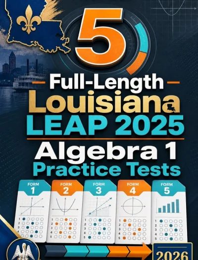 5 Full-Length Louisiana LEAP 2025 Algebra 1 Math Practice Tests